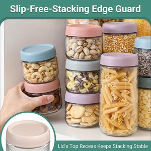 Paquete de 6 Frascos de Vidrio de 8oz con Tapas Herméticas, Boca Ancha, Libres de BPA, Aptos para Lavavajillas, Reutilizables, para Alimentos, <span class=keywords><strong>Avena</strong></span> - Product Image 4