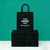 Tas Kertas Kraft Berlapis Laminasi Daur Ulang Cetak Kustom dengan Logo Anda Sendiri untuk Kemasan Makanan Bawa Pulang