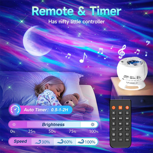 Âm Nhạc Loa Sao Ánh Sáng Ban Đêm Chiếu Đầy Sao Xách Tay Laser Không Gian Hẹn Giờ Trẻ Em Người Lớn Phòng Ngủ Bầu Trời Phi Hành Gia Chiếu Ánh Sáng - Product Image 5