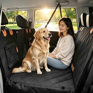 Dog Car Seat Cover for Backseat Hard Bottom Backseat Extender for Dogs Waterproof Auto Hammock Backseat Bed and Car Seat Protect - Product Image 6