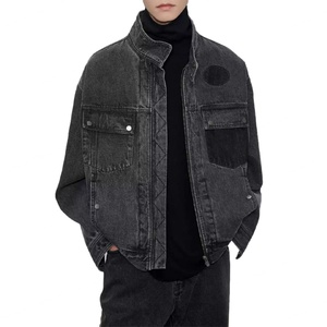 Veste en jean courte pour homme, nouvelle mode, style streetwear, vintage, lavée, 100% coton - Product Image 3