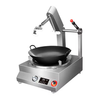 Machine de cuisson automatique multifonctionnelle intelligente 5KW, robot de cuisine électrique antiadhésif à économie d'énergie pour la cuisson à la wok