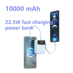 슈퍼 미니 전원 은행 <span class=keywords><strong>10000mAh</strong></span> 야외 여행 전원 은행을위한 랜야드 외부 배터리와 고속 충전 휴대용 Powerbank - Product Image 2