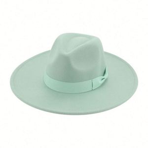 Sombreros Fedora de Moda para Mujer con Lazo Grande, Borde Plano y Corazón de Durazno, Novedad Primavera-Otoño - Product Image 6