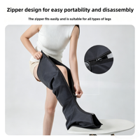 Masseur de jambes intelligent RS avec chaleur, télécommande, compression d'air, pressothérapie, bottes de récupération sportive, électriques, sans fil, pour pieds et mollets