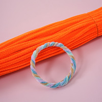 Kit de loisirs créatifs transfrontalier pour bouquets DIY, avec tiges en chenille colorées, fleurs artisanales style macaron, jouet en forme de fleur, barre torsadée de 30 cm