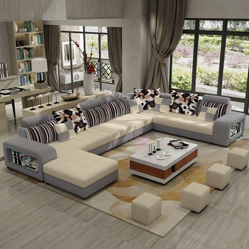 高級フレンチカラー革家庭用家具ロイヤル彫刻ヨーロッパリビングルーム