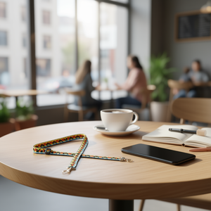 Sangle de téléphone portable Z Crossbody 2-2,5 cm à motifs colorés avec crochets métalliques pour téléphones - Product Image 2