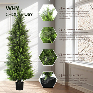 Árbol al aire libre Pino falso Falso Alto Cedro Ciprés Plástico Decoración Topiario Arbusto Protegido Uv Planta artificial - Product Image 4
