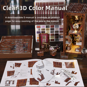 Minicity bán chạy nhất thu nhỏ mô hình mini Dollhouse DIY cuốn sách Nook Beyond thư viện hiệu sách 3D bằng gỗ Câu Đố cuốn sách Nook Kit - Product Image 6