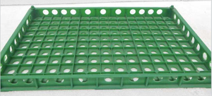 Vassoio di plastica verde dell'uovo della quaglia degli uccelli del piccione delle attrezzature del pollame per uso di trasporto