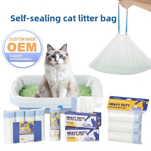 Zoyi <strong>Pet</strong> Thickened High-Density Cat Litter Bag Large-Capacity Drawstring Disposable Portable Cat Litter Box <strong>Liner</strong> Bags - Product Image 1