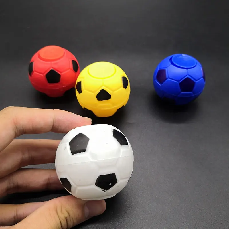 Wholesale Anti Stress Plastic Fingertip Football Hand Spiner Rotate Soccer Toys