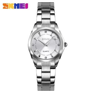 นาฬิกาข้อมือ Skmei 1620 สำหรับผู้หญิง แฟชั่นแบรนด์ดัง กันน้ำ ระบบควอตซ์ สายสแตนเลส เข็มเรืองแสง - Product Image 6