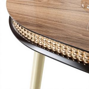 Mesa de Comedor Redonda Moderna Rosse con Tapa de Mármol y Patas de Metal, Diseño Estable para 6 Personas, de Turquía, para Hogar, Restaurante, Hotel - Product Image 1