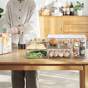 Organizzatore domestico della cucina della scatola di immagazzinaggio giapponese di plastica dei vestiti trasparenti dei giocattoli di trucco - Product Image 2