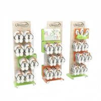 Présentoir polyvalent en bois et métal Ray Custom Eco-Friendly pour tongs, sandales et pantoufles, idéal pour les magasins de détail et les boutiques de plage