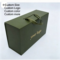 Boîte cadeau de mode haut de gamme personnalisée avec poignée en ruban de satin, boîte d'emballage de vêtements de qualité supérieure pour vêtements de luxe