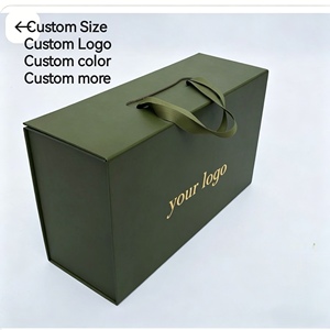 <span class=keywords><strong>Caja</strong></span> de Regalo de Moda Personalizada de Alta Gama con Asa de Cinta de Satén, <span class=keywords><strong>Caja</strong></span> de Empaque Premium para Ropa de Lujo - Product Image 3