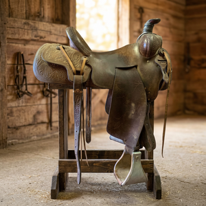 Selle de cheval en cuir véritable et bois de bambou, tapis de cheval absorbant la transpiration, très confortable, écologique, durable et respirant - Product Image 1