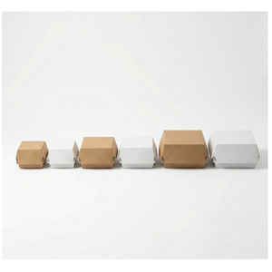 Caja de Hamburguesas Desechable de Papel Kraft, Resistente a la Grasa, Apta para Alimentos, para Comida para Llevar, Restaurantes de Comida Rápida, Cafeterías y Cocinas Cloud - Product Image 5