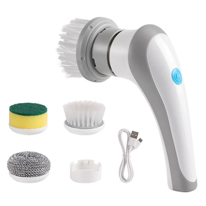 Cepillo Giratorio Mayorista con 5 Cabezales Reemplazables, Limpiador Eléctrico Portátil Recargable para Ducha - Product Image 1