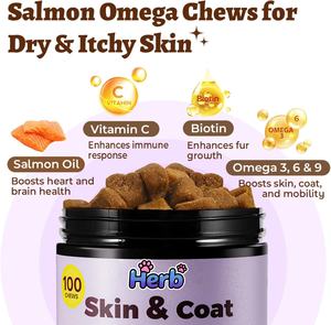 Suplementos Masticables de Aceite de Pescado Omega 3 6 9 de Marca Propia, Ricos en EPA y DHA, Vitaminas C y E, Alivio de Alergias, Salud para Perros y Gatos con Pérdida de Pelo - Product Image 3