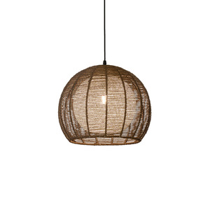 Lampe suspendue de style japonais, lustre rond à LED E27 à tête unique pour chambre à coucher, salon, bureau, balcon, salle tatami - Product Image 5