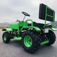QIQU Alquiler Comercial con Temporizador Remoto, Tractor Eléctrico de Eje de 600W, Buggy, Go-Kart, 40km/h, Freno de Disco Hidráulico, 2 Adultos