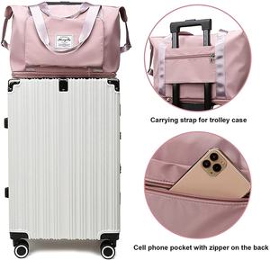 IDEA GIFT Custom Logo Duffel Bag Foldable Dry Wet Waterproof Luggage Duffle Yoga Sports Weekend Shoulder Gym Travel Tote Bag - Product Image 5