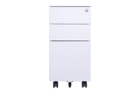 Mobilier de bureau Piédestal mobile Armoire de bureau mobile Rangement mobile Acier Classeur mobile à 3 tiroirs Piédestal roulant