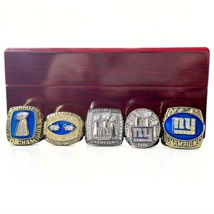Juego de 5 Anillos de Campeón de los New York Giants, Joyería Masculina de Alta Calidad, Anillos de Campeón Personalizados - Product Image 4