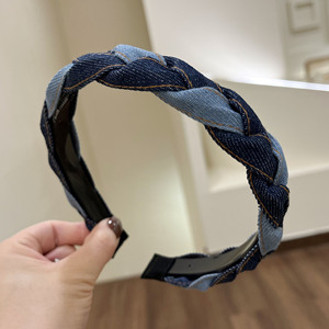 2023 fasce <span class=keywords><strong>per</strong></span> capelli intrecciate in tessuto Denim personalizzato cerchi <span class=keywords><strong>per</strong></span> capelli accessori <span class=keywords><strong>per</strong></span> capelli con fascia <span class=keywords><strong>per</strong></span> capelli da donna personalizzati - Product Image 4