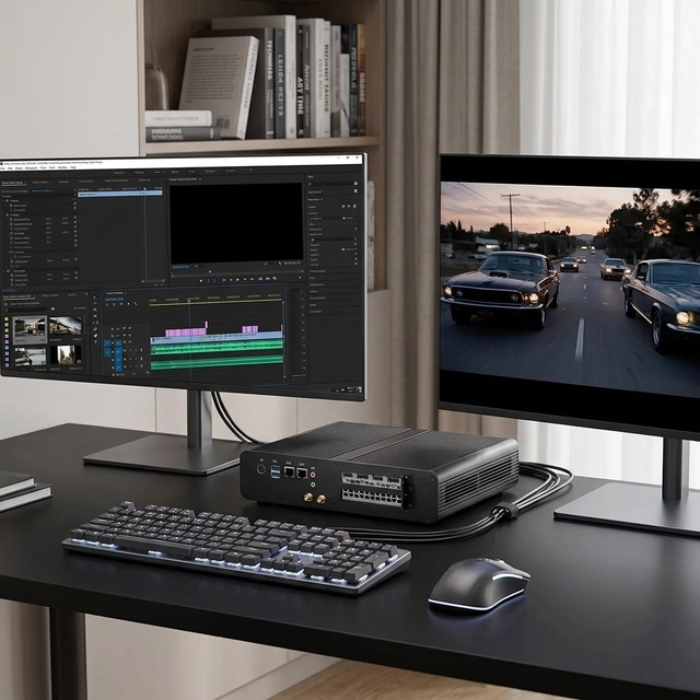 New Mini Computer with Dedicated Graphics Card Intel I7-13620H US Plug for AI Visual Inspection and Video Editing
