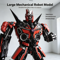 Modèle de robot mécanique géant rouge et noir personnalisé