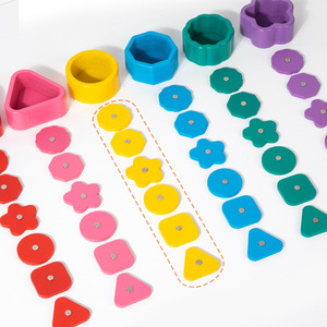 Juego de Clasificación de Colores y Formas Montessori para Bebés, Juguetes Educativos de Reconocimiento de Formas Geométricas para Niños, Juguete de Pesca de Madera - Product Image 3