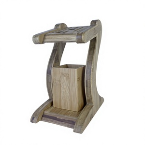 Support à couteaux en bois avec découpes, rangement de cuisine écologique pour couteaux et ustensiles, fabriqué au Vietnam - Product Image 1