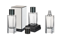 Flacon de parfum personnalisé de conception nouvelle, 50 ml, 100 ml, flacon de parfum en verre transparent rose de luxe avec boîte d'emballage