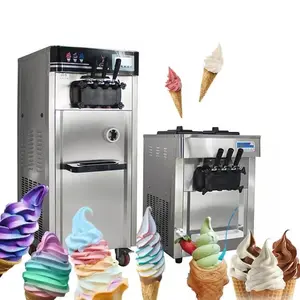 3 flavor soft serve ice cream maker machine sundae machine commercial ice cream making machine