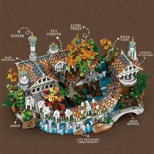 Reobrix 55015 4406PCS MOC Castillo Medieval de Película, Vista de Calle, Modelo de Arquitectura DIY, Bloques de Construcción, Sets de Juguetes de Ladrillos - Product Image 4