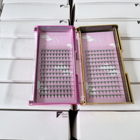 Harga Grosir Premium 5D Premade Fans 0.05mm CC Curl Russian Volume Lashes Ringan Matte Hitam Basis Runcing Lash Fans