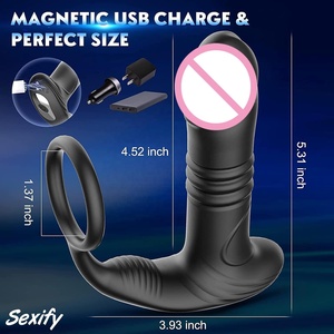 Vibrador Anal, Masajeador <span class=keywords><strong>de</strong></span> Próstata, Anillo para Pene, Juguete Anal, Tapón Anal, Dildo Telescópico con Control por Aplicación para Punto G Masculino - Product Image 6