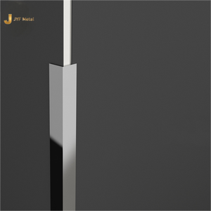 EX195 Profils de carrelage Bandes de meubles décoratifs Garniture de carrelage Décoration de garde-robe murale en acier inoxydable Miroir doré Bandes plates OEM - Product Image 1