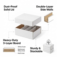 Boîte de rangement pour cartes avec séparateur, capacité 3600 cartes, pour cartes de jeu et de collection, en carton blanc, organisateur pour collectionneurs