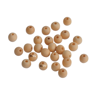 Perline in legno ILAN da 10 mm rotonde per artigianato e creazione di gioielli - Product Image 2