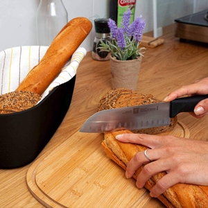 Boîte à pain en bambou avec planche à découper intégrée Boîte à pain en bois Boîte à pain avec planche de cuisine - Product Image 2