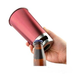 Stainless Steel Beers Mug with <b>Bottle</b> Opener Beers Cup 500ml for Travel Drink Kitchen Dining - Product Image 4