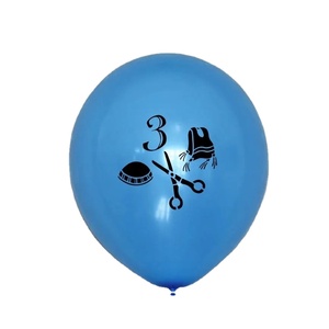 Globos Azul Claro Personalizados con Nombre en Hebreo para Bar Mitzvah de Upsherin - Product Image 1