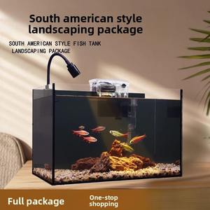 Aquarium Nano Rectangulaire Moderne Sud-Américain en Verre Ultra-Clair pour Bureau et Chambre, Écologique, pour Plantes Aquatiques et Aquascaping - Product Image 2