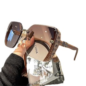 2025 New Fashion UV400 Women's Sunglasses High Quality Titanium Square <strong>Frame</strong> with Fine Flash <strong>Red</strong> Book PC Lenses Wholesale - Product Image 6